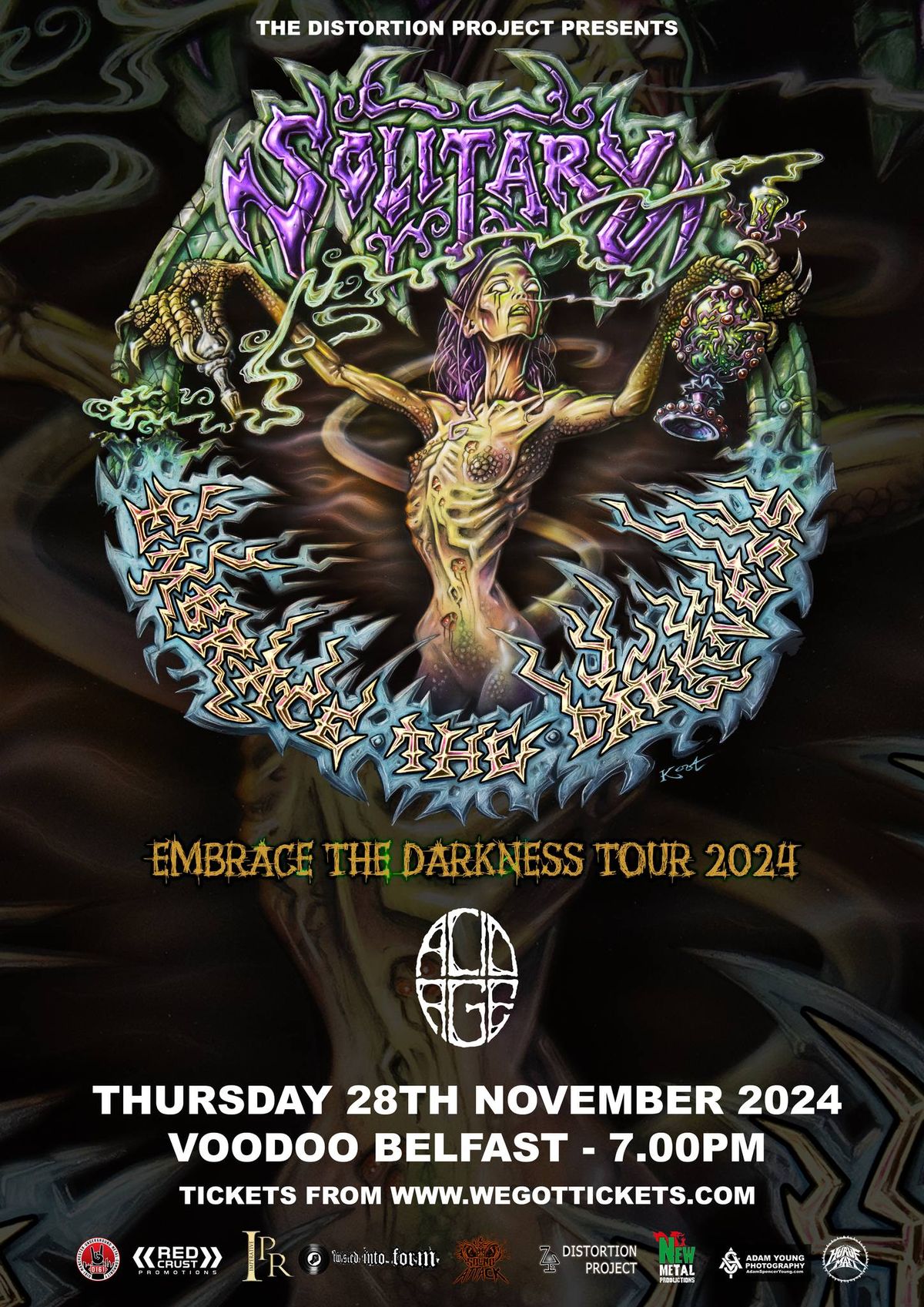 Solitary + Acid Age + TBC. Thursday 28th November 2024, Voodoo Belfast