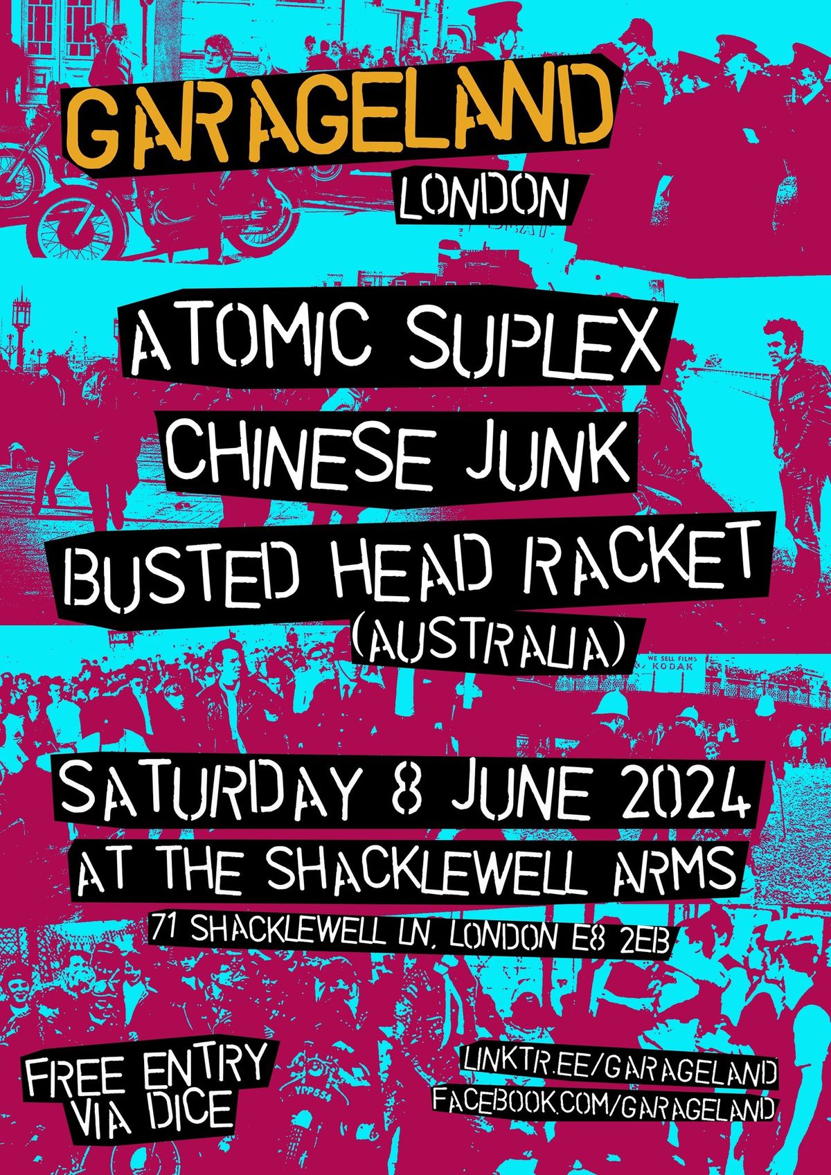 Garageland London - Atomic Suplex, Chinese Junk, Busted Head Racket 