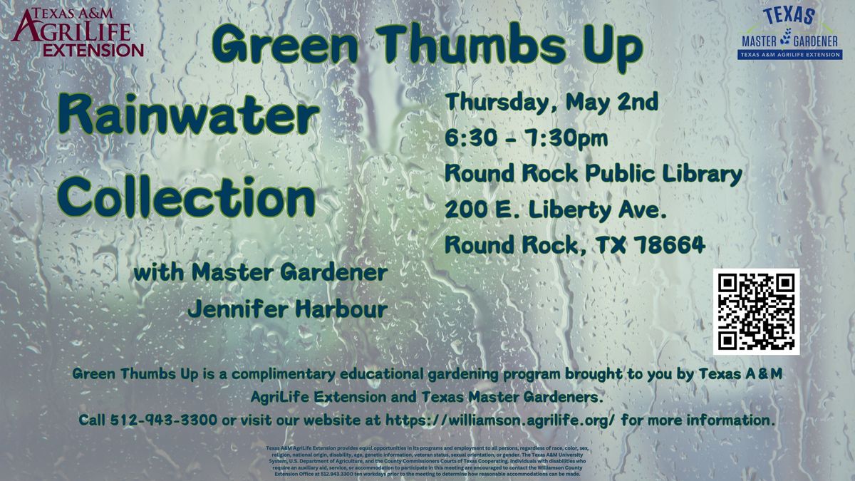 Green Thumbs Up: Rainwater Collection