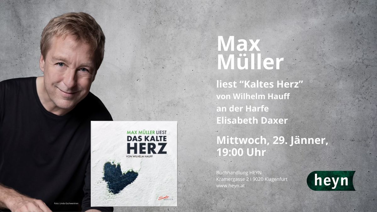 Lesung von MAX M\u00dcLLER musikalisch umrahmt von Elisabeth Daxer