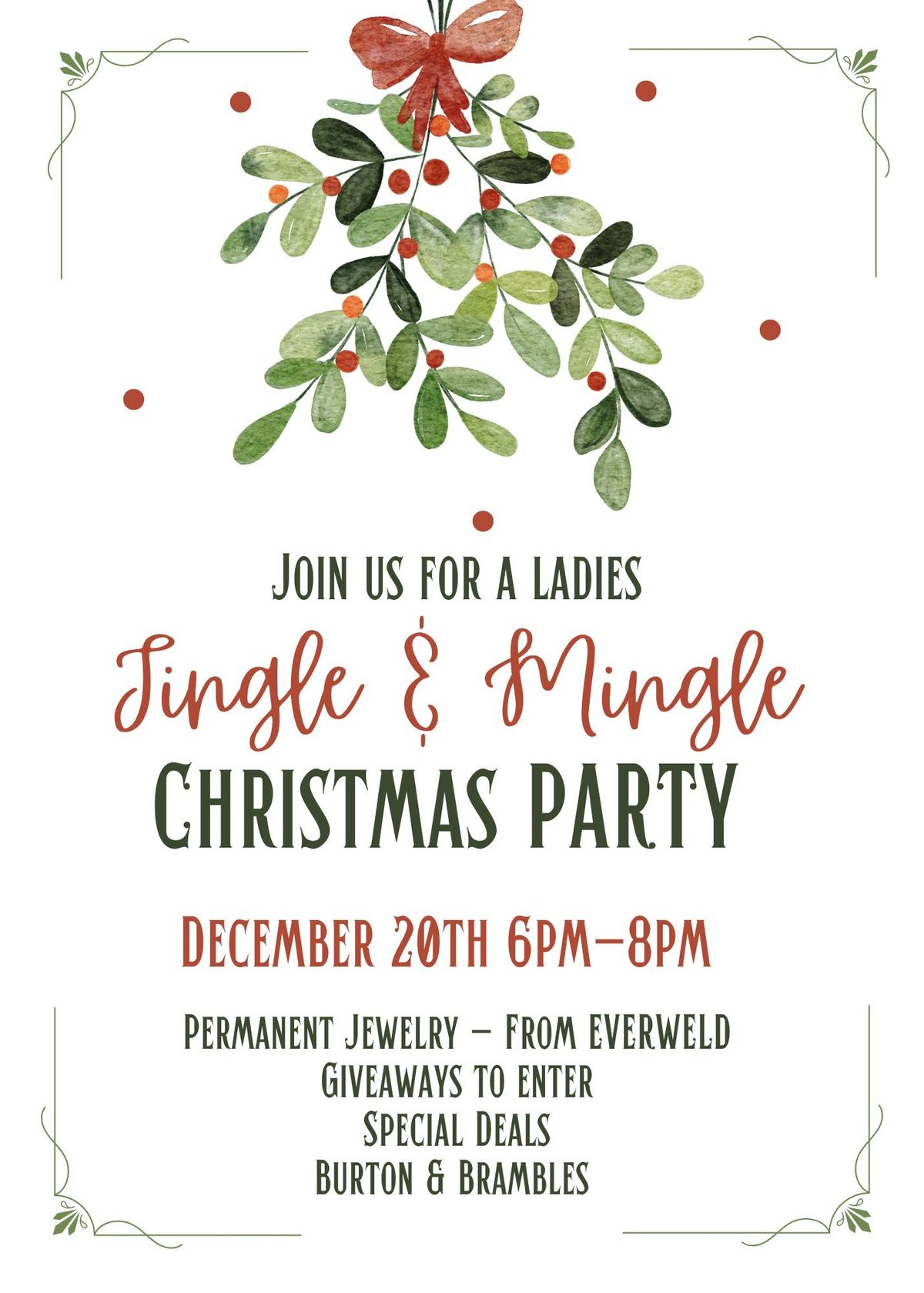 Jingle & Mingle Ladies Night