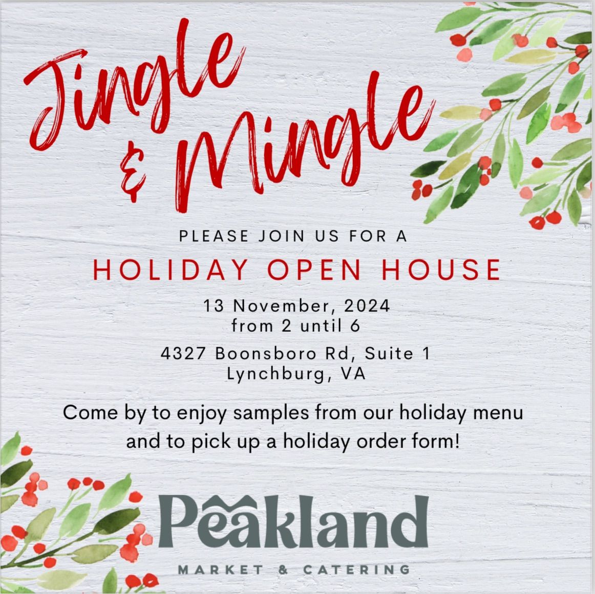 Peakland Market's Holiday Open House, 2024