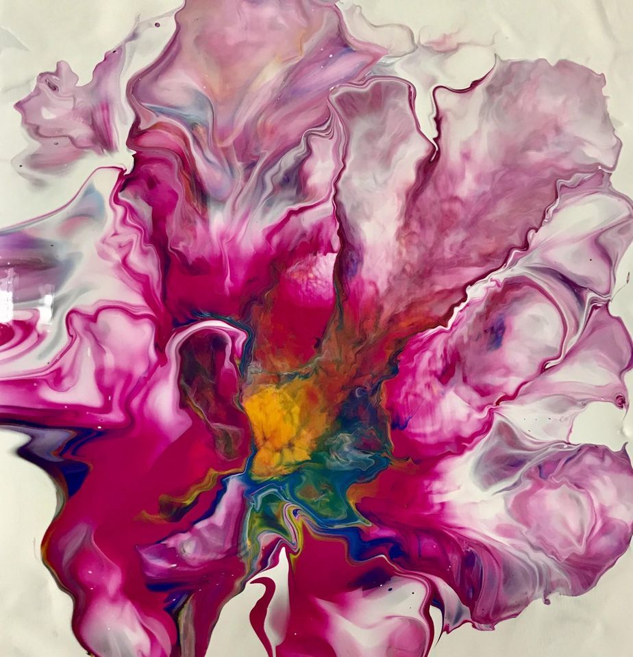 Learn to Acrylic Pour  - Flower Technique as seen on The Bachelor