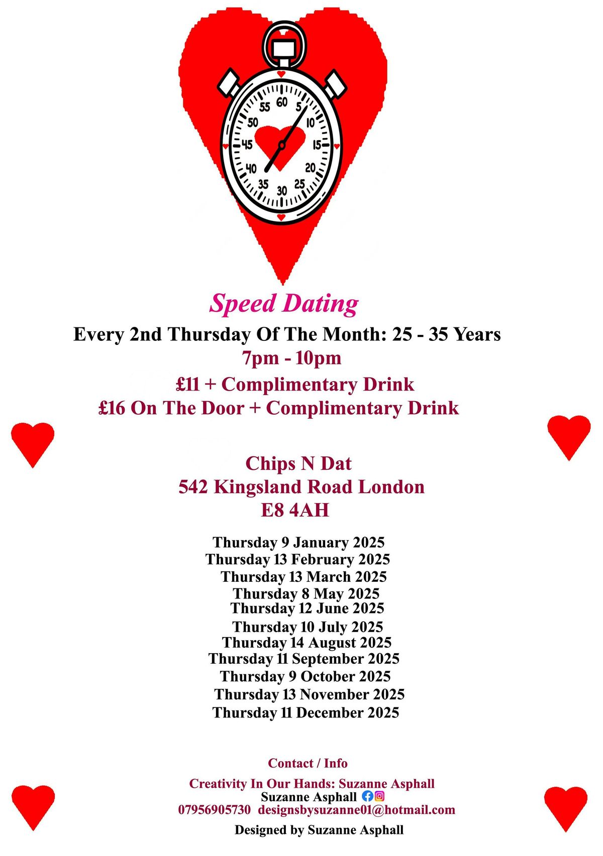Speed Dating 25 - 35 years Thursdays