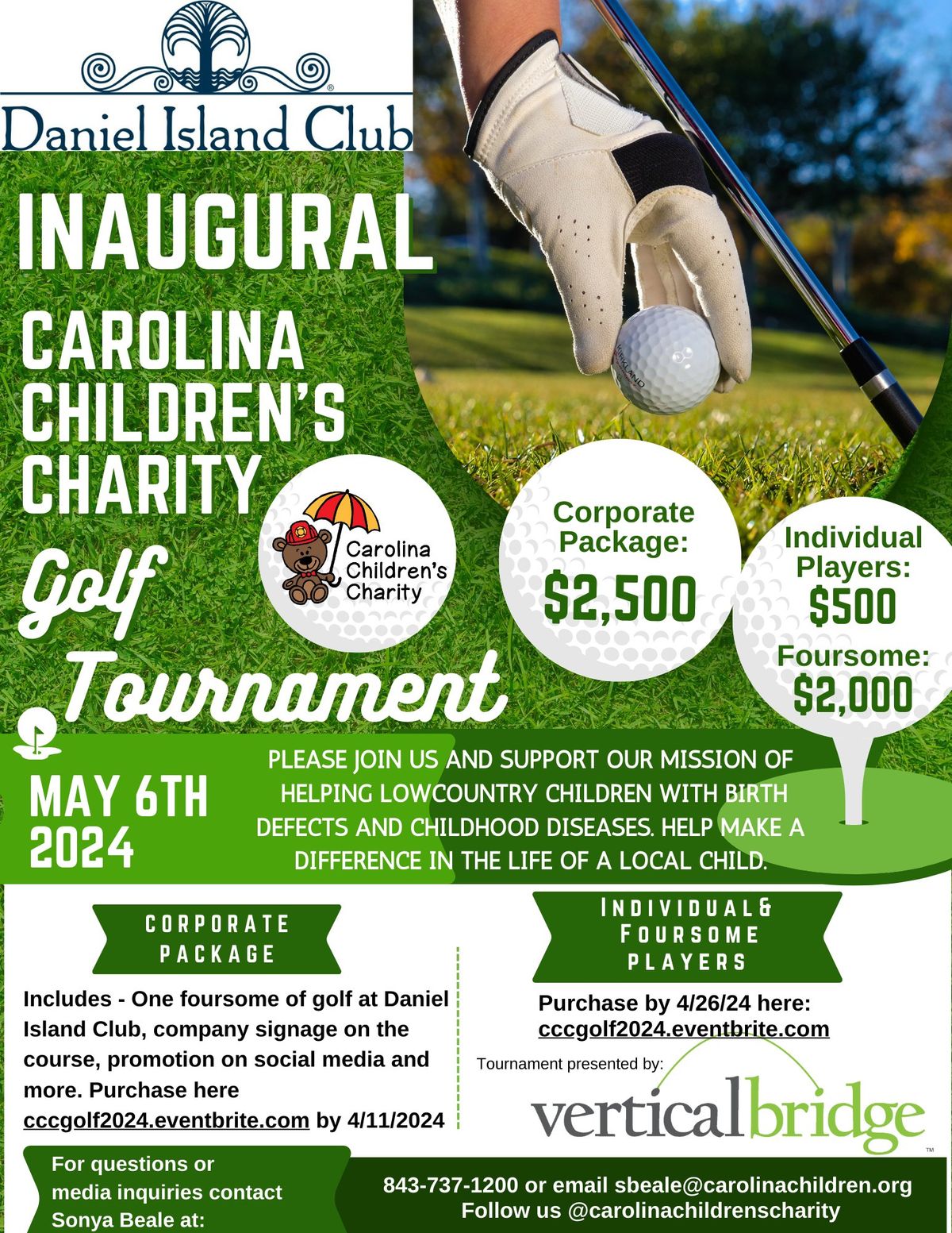 Carolina Children's Charity Inaugural Golf Tournament at Daniel Island Club