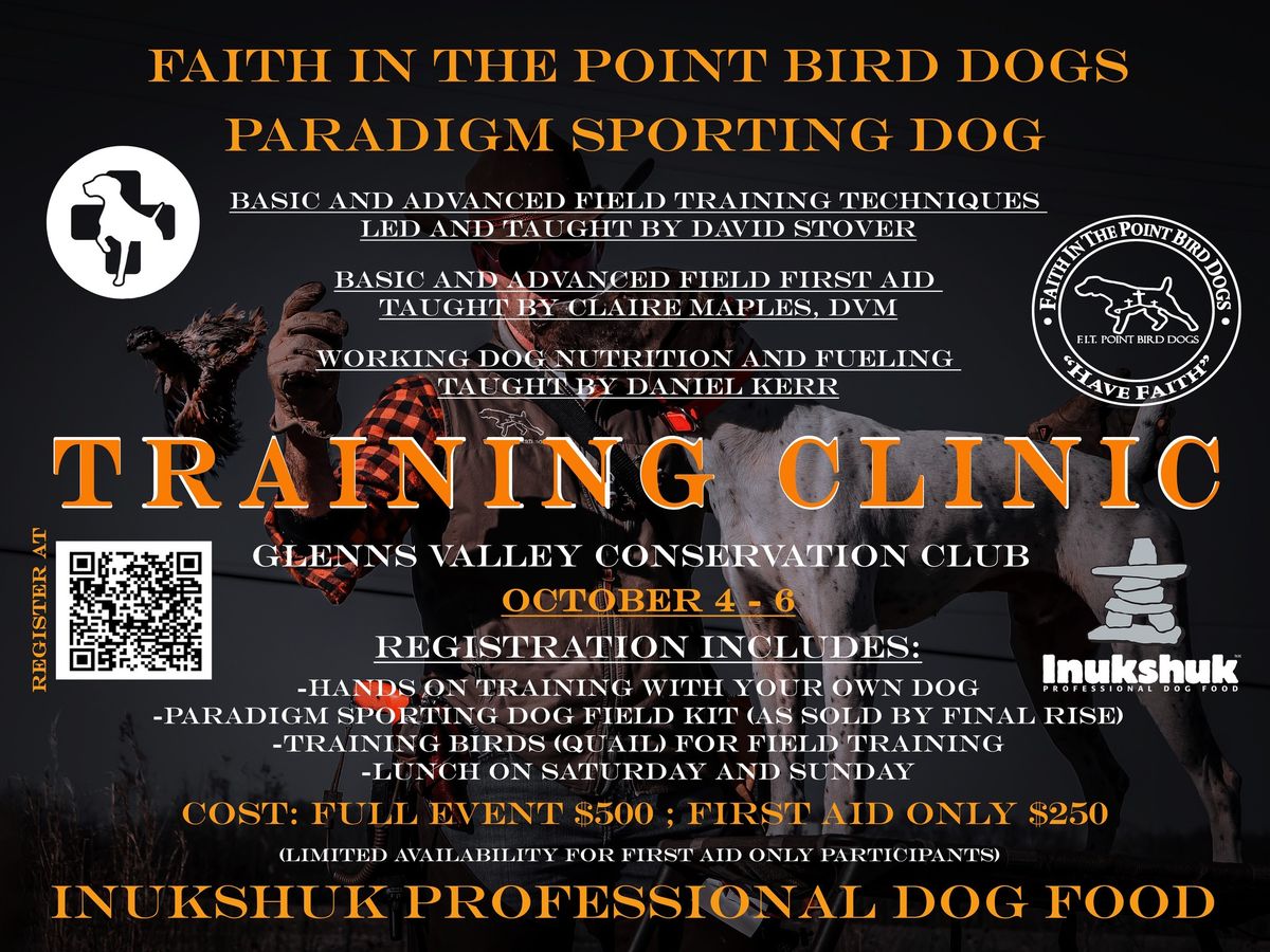 Training Clinic: Field Training, Nutrition, and First-Aid