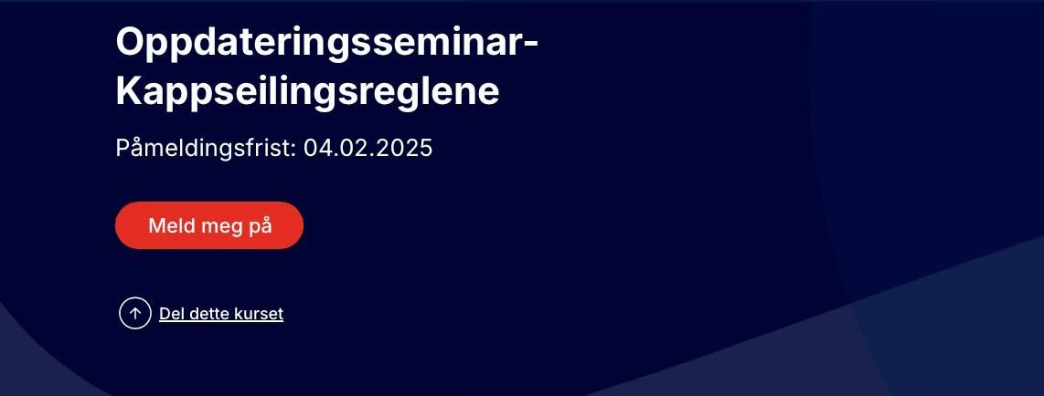 Oppdateringsseminar- Kappseilingsreglene