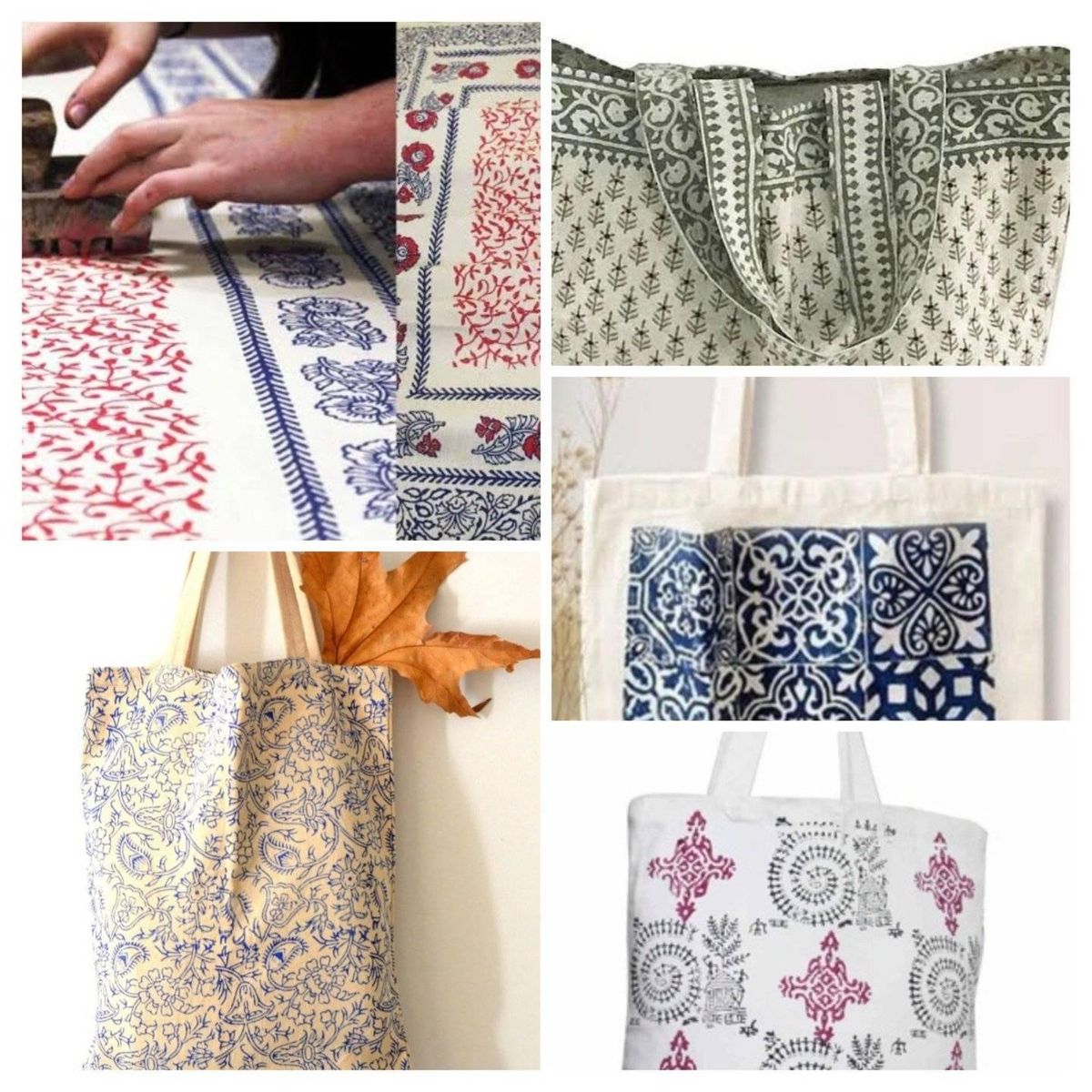 Indian Woodblock Printing on Cotton - Stellenbosch