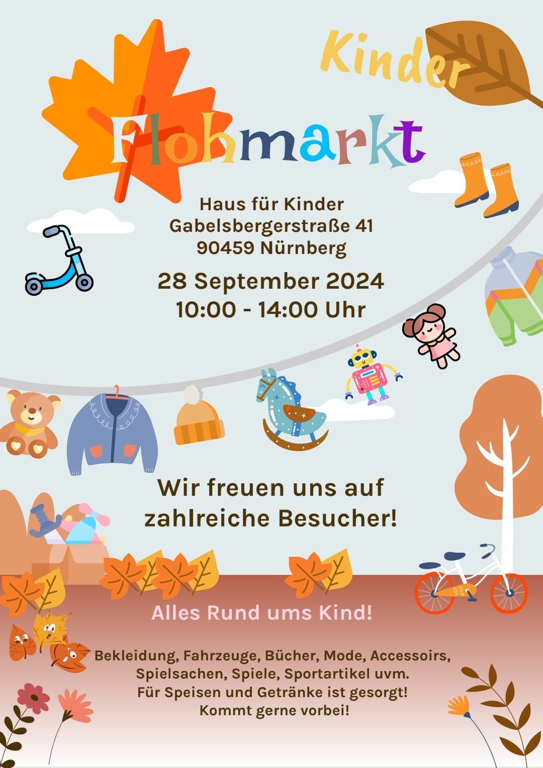 Kinderbasar am Samstag 28.09.2024