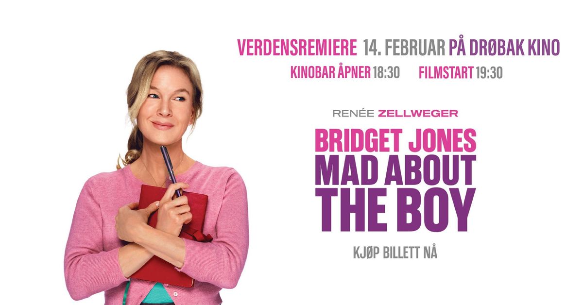  Bridget Jones: Mad About The Boy \/\/ Festpremiere p\u00e5 Dr\u00f8bak kino 14\/2 kl 19.30