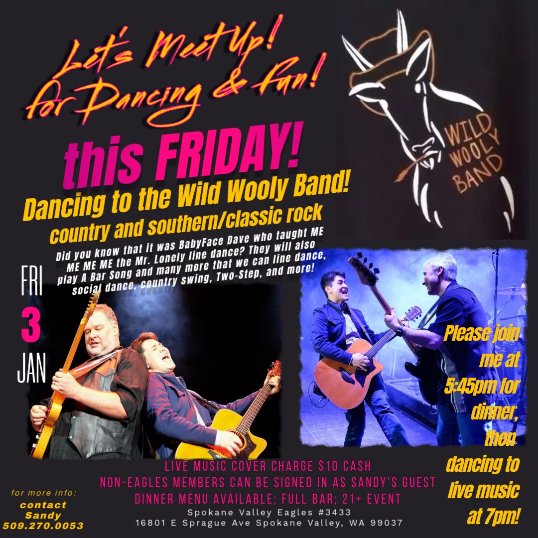 Let\u2019s Meet Up and Dance to Wild Wooly Band at Valley Eagles!