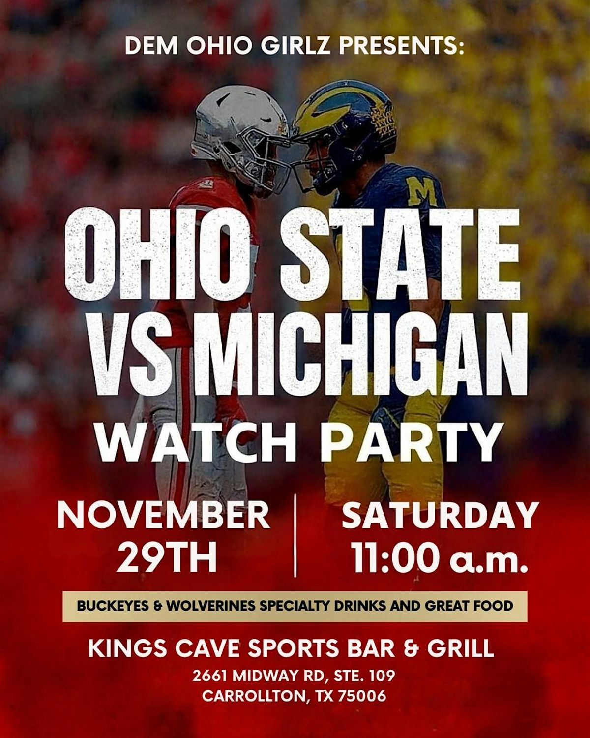 Ohio State vs. Michigan Watch Party (DFW)