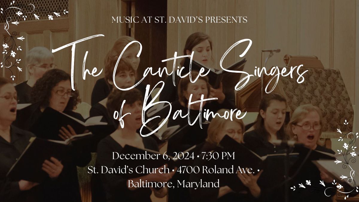 December First Friday: The Canticle Singers of Baltimore