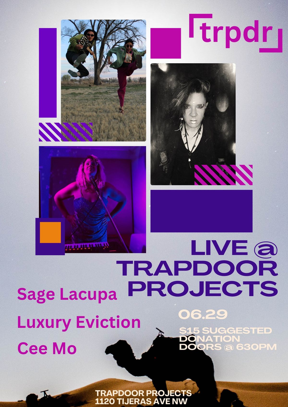 Trapdoor Presents *Sage Lacupa, Luxury Eviction, Cee Mo*
