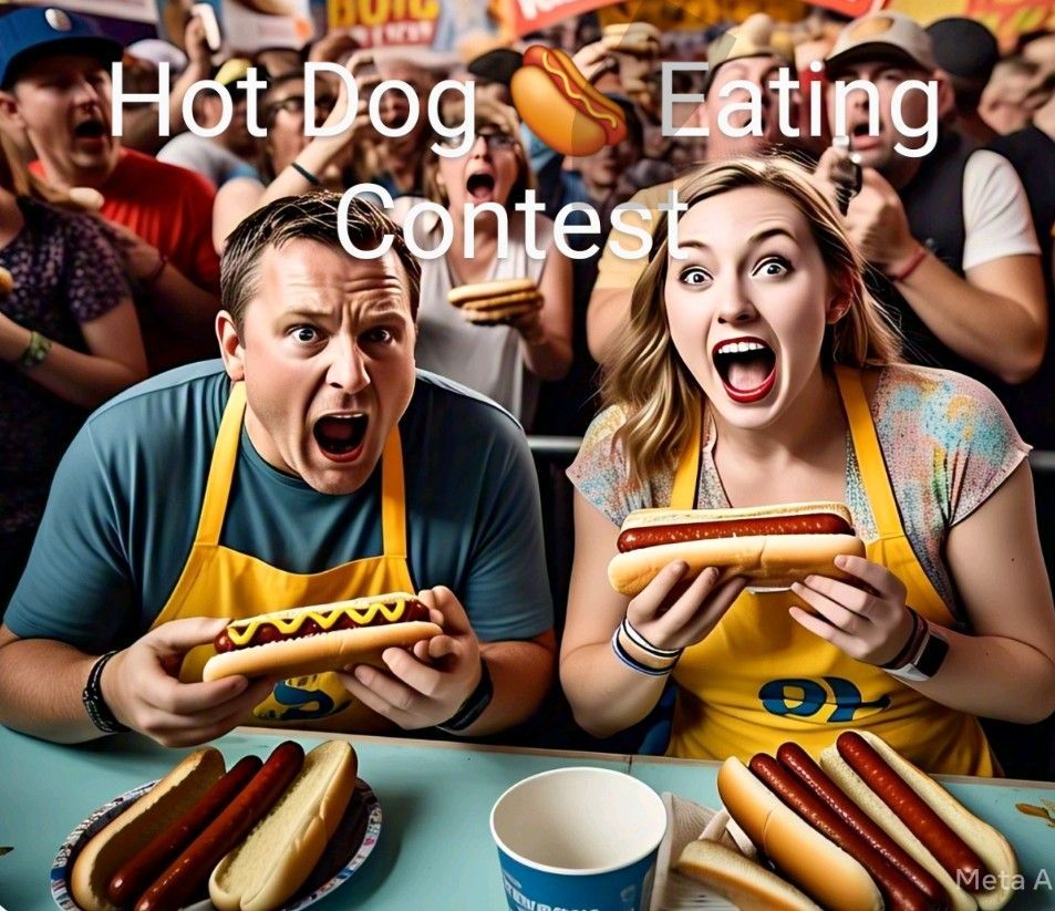 Hot Dog \ud83c\udf2d Eating Contest Farmer's Market 