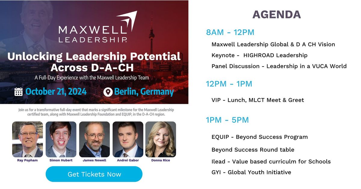 Unlocking Leadership Potential Across D-A-CH: A Full-Day Experience with the Maxwell Leadership Team