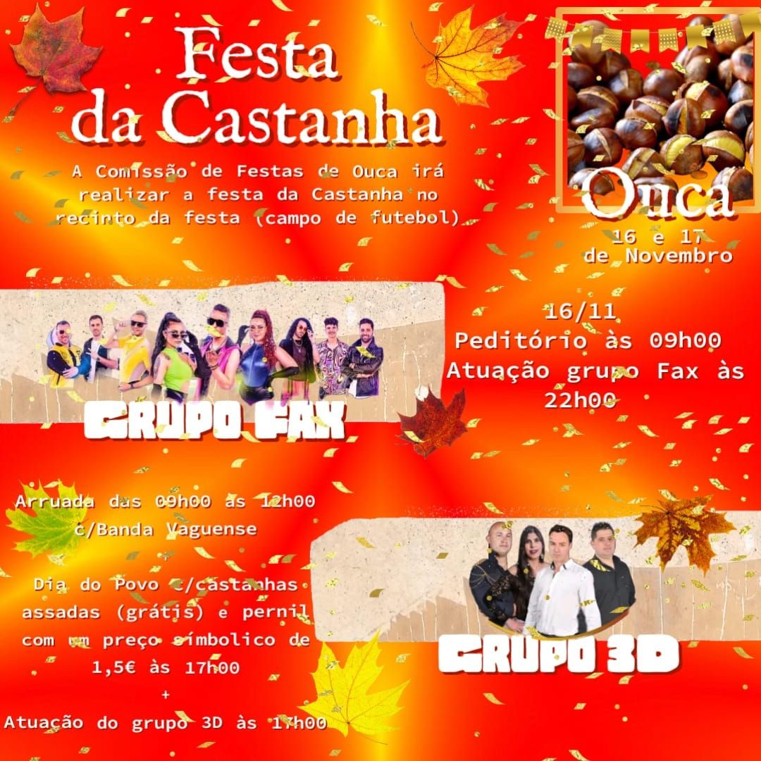 Festa da Castanha dia 16 e 17 de Novembro em Ouca 