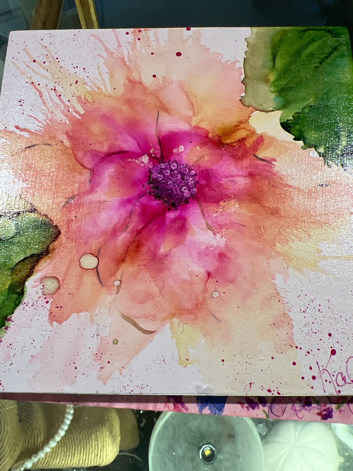 Fluid Art With Alcohol Ink Floral Theme Workshop