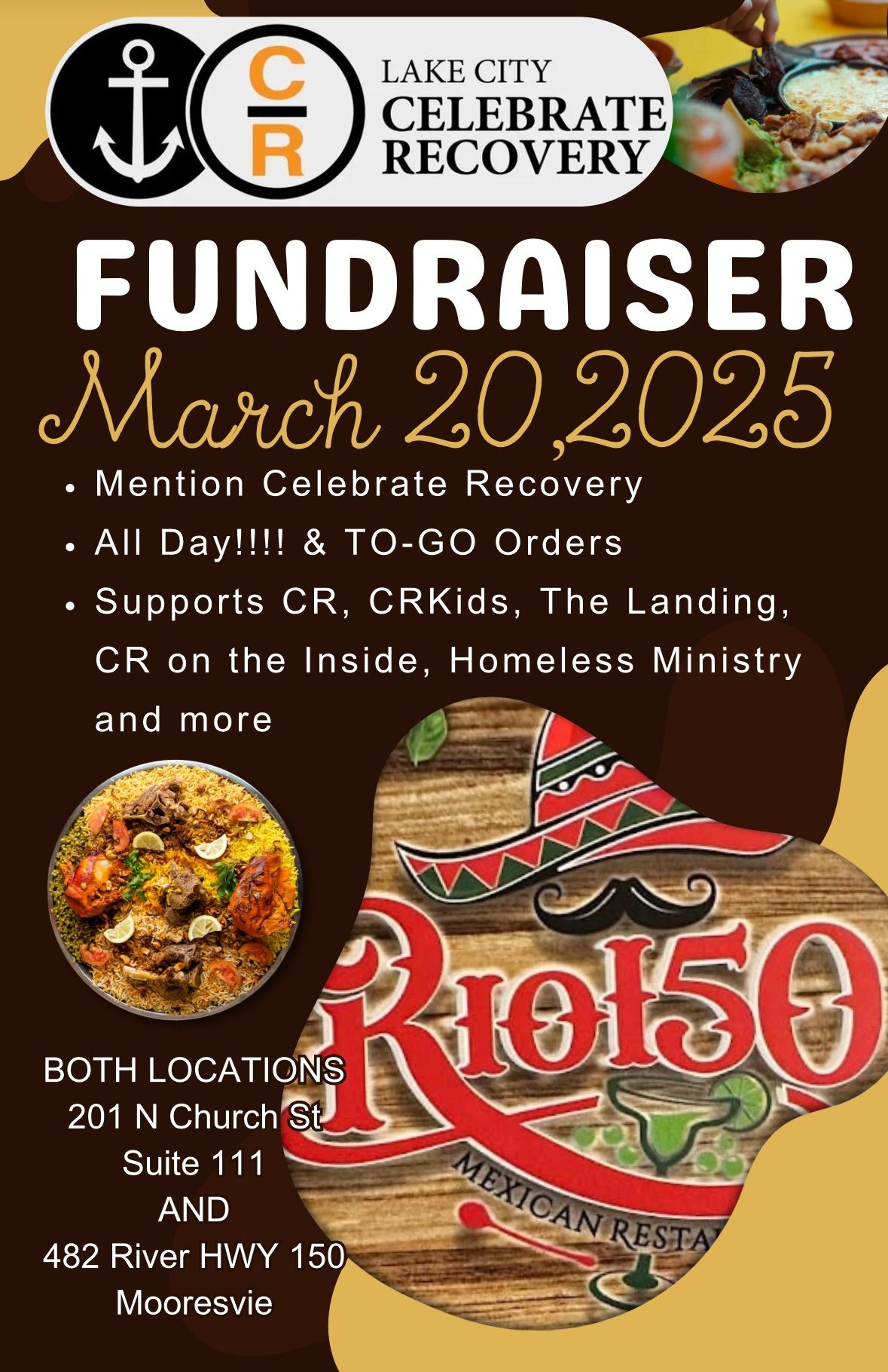 Rio 150 fundraiser for Lake City Celebrate Recovery 