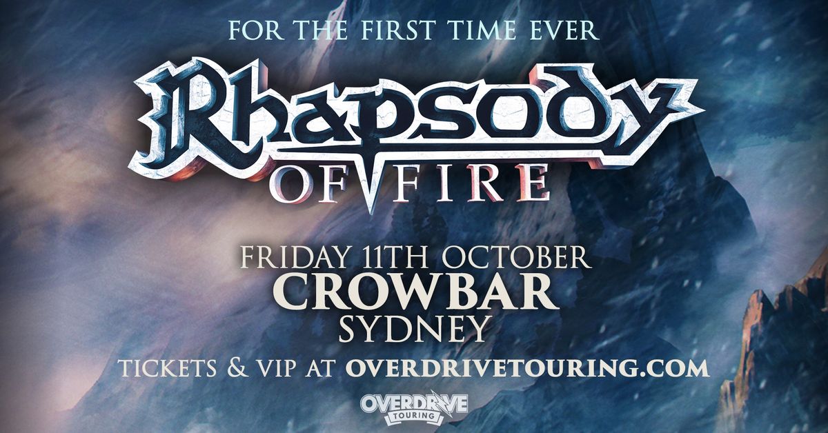 POSTPONED!*** Rhapsody of Fire | Sydney | Glory for the Enchanted Lands Tour | October 2024