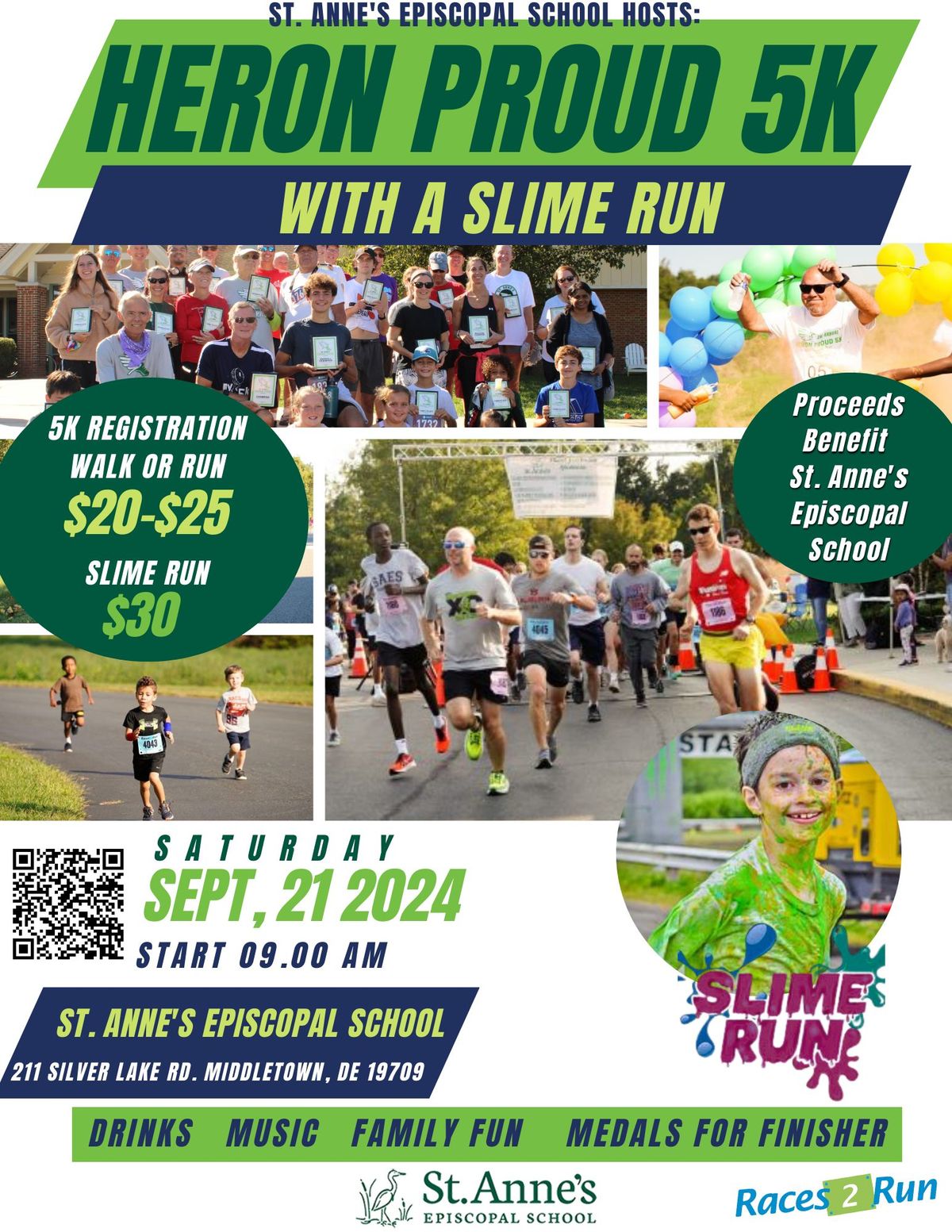 Heron Proud 5k and Slime Run