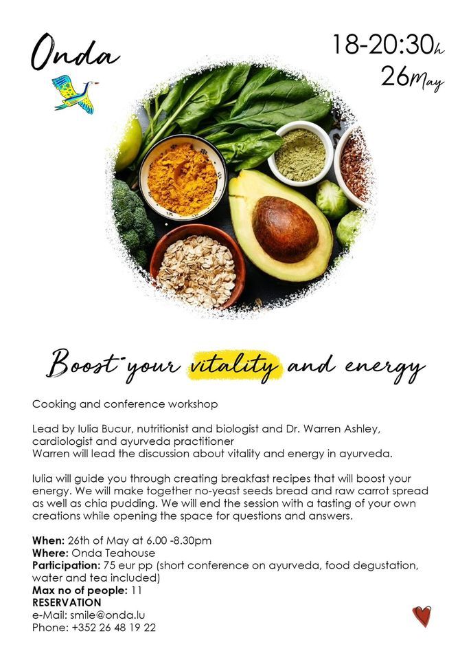 Boosting you vitality and energy