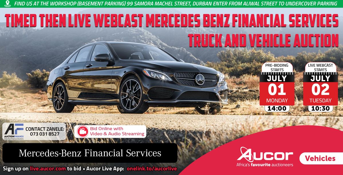 Timed then Live Mercedes Benz Financial Services Truck & Vehicle Auction  \u2b50 Durban \u2b50