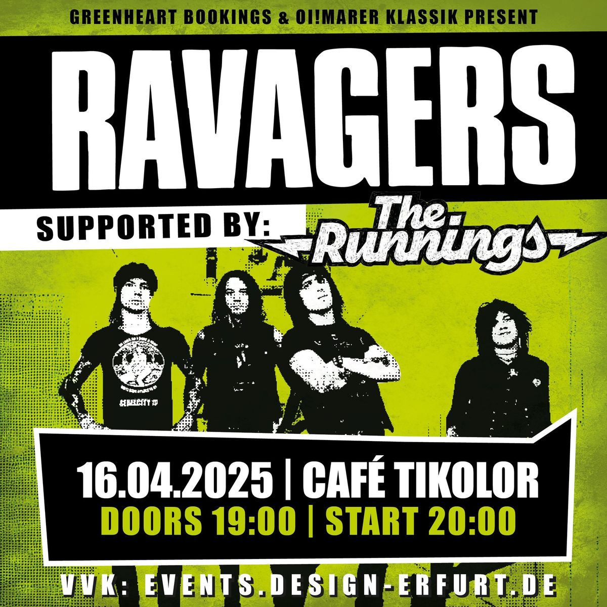 RAVAGERS + THE RUNNINGS @ CAF\u00c9 TIKOLOR 16.04.2025