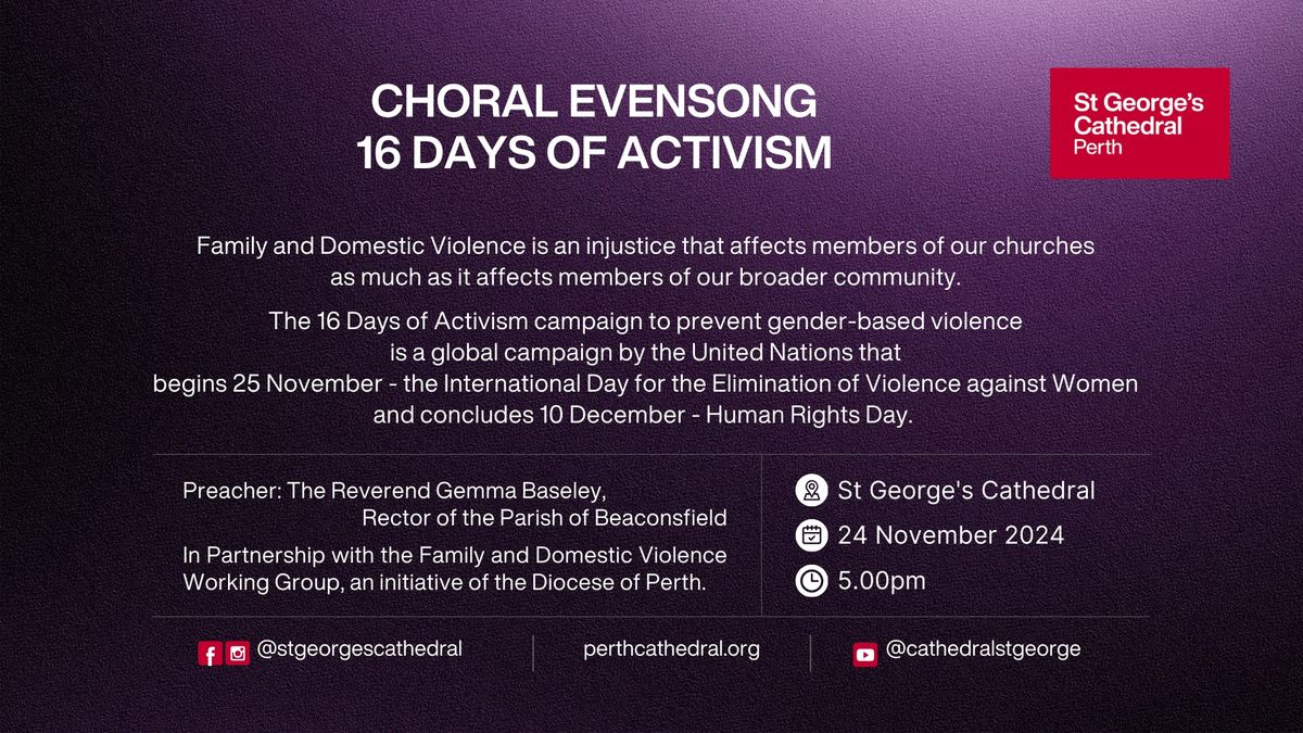 Choral Evensong - 16 Days of Activism