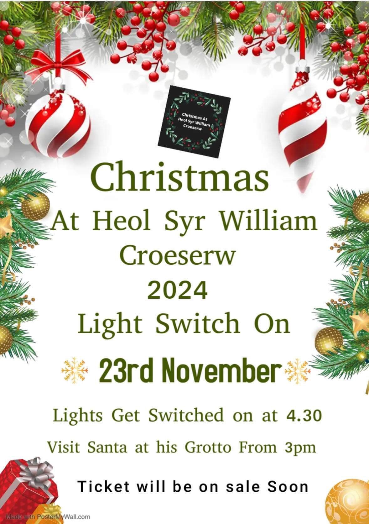  Christmas at heol syr william Croeserw Lights Switch on 2024\ud83c\udf84\ud83c\udf85