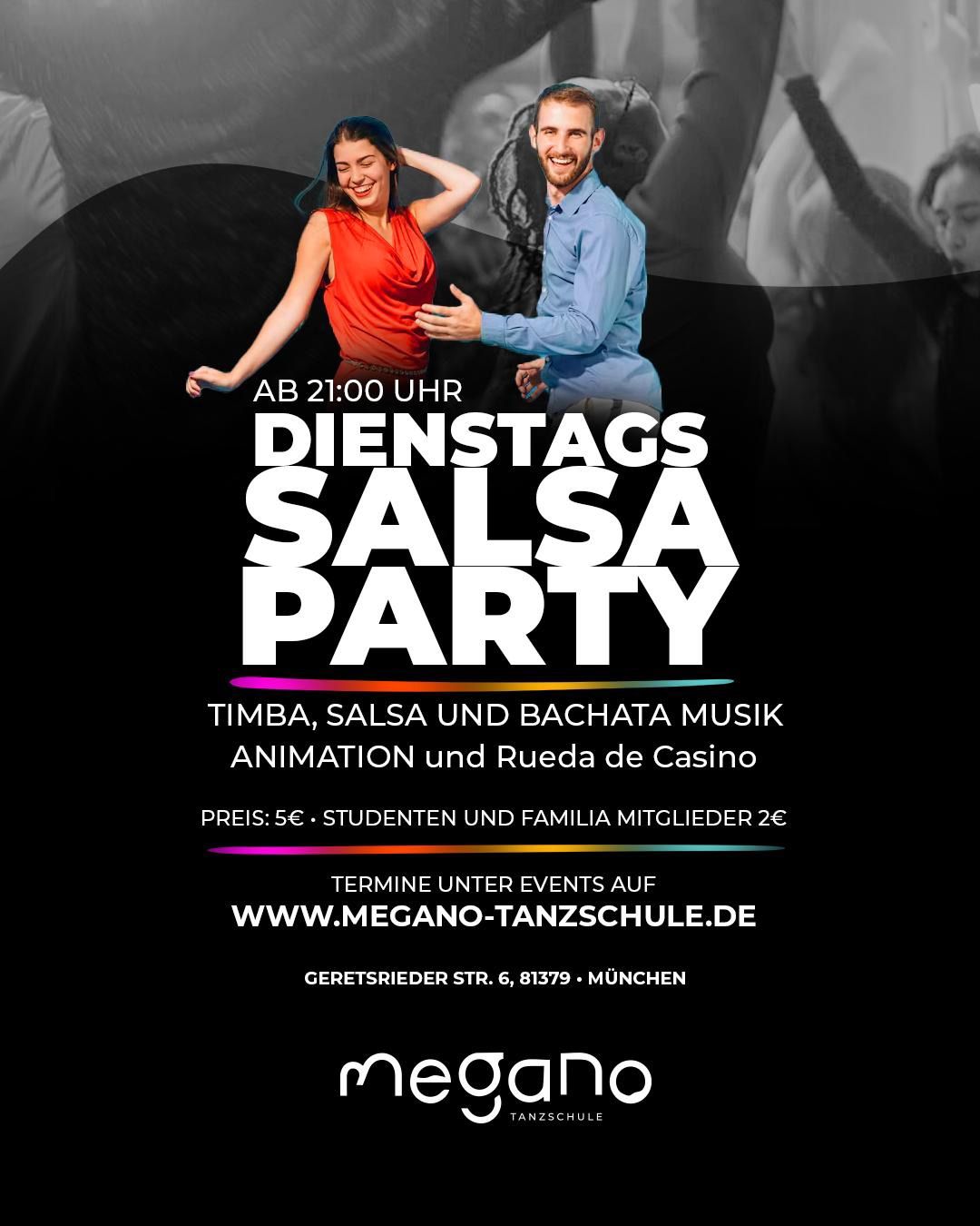 Dienstagsparty Salsa Cubana f\u00fcr alle mit DJ Joycce