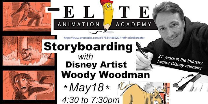 Storyboarding Workshop with former Disney Animator Woody Woodman