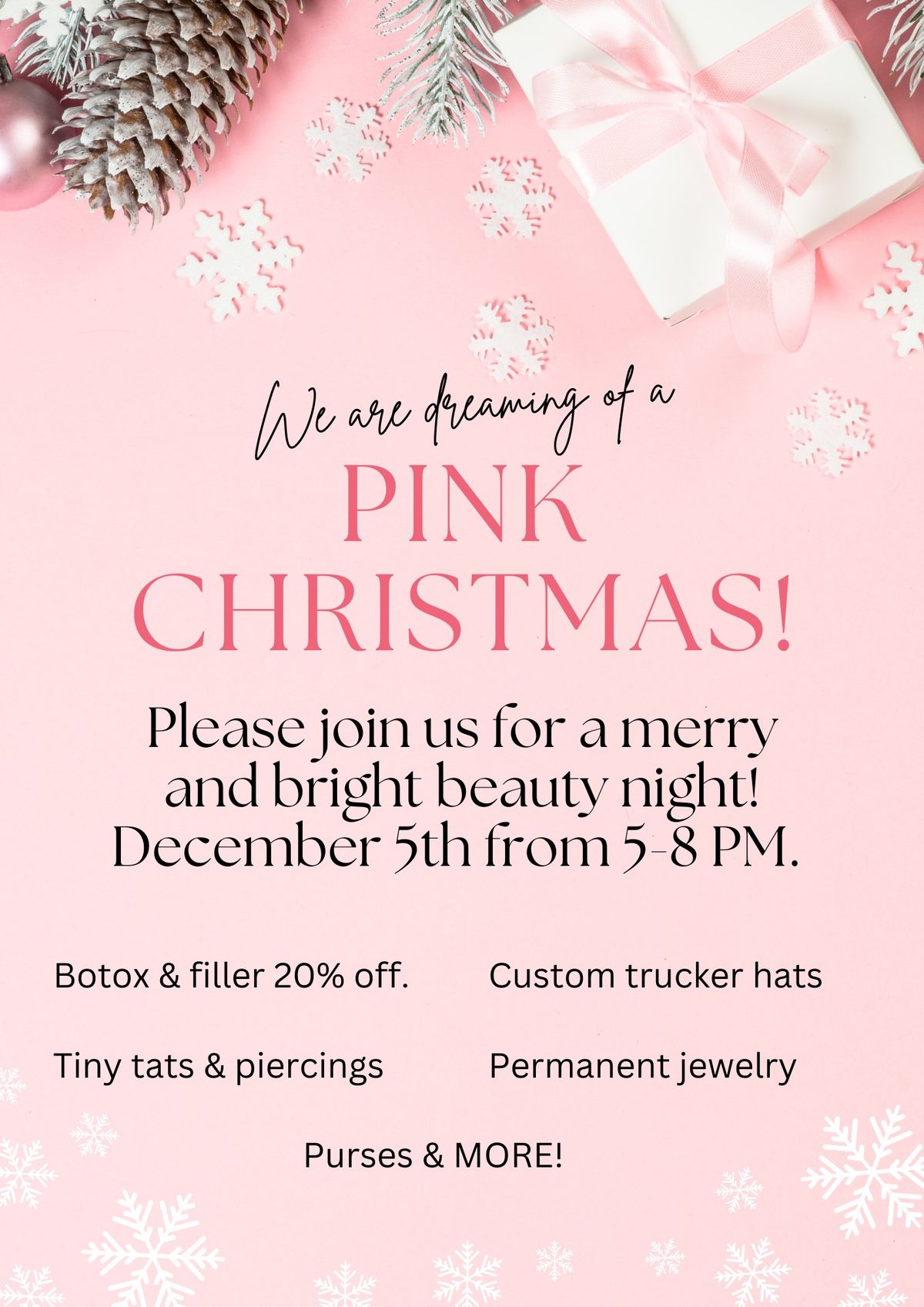 A Pink Christmas: Merry & Bright Beauty Night \u2b50\ufe0f\ud83c\udf84