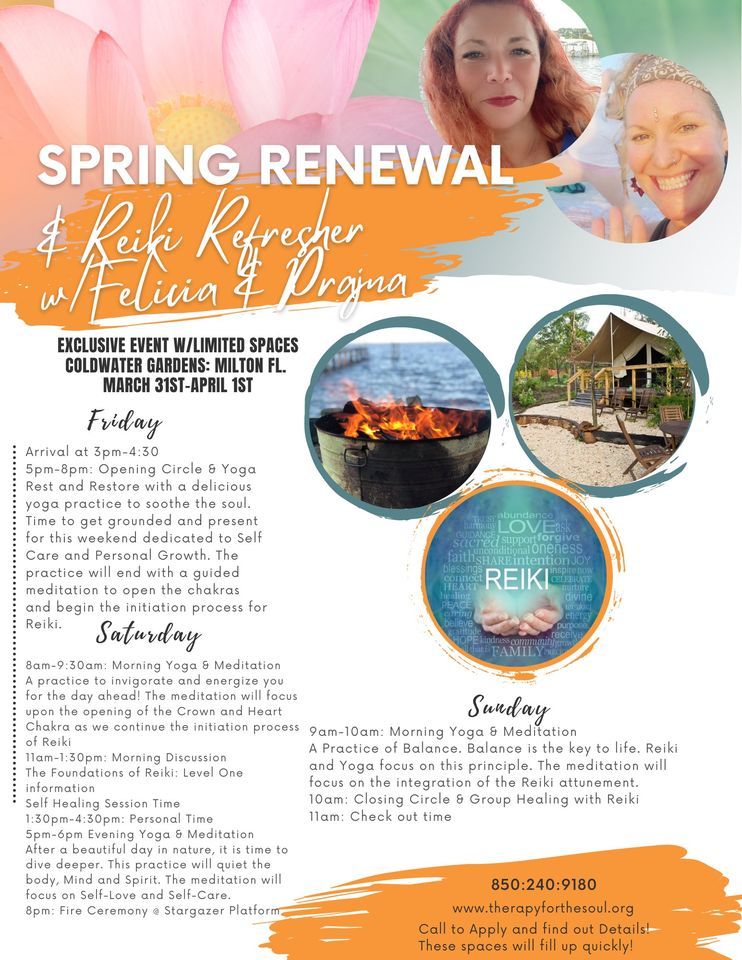 Spring Renewal and Reiki Refresher! (Retreat)