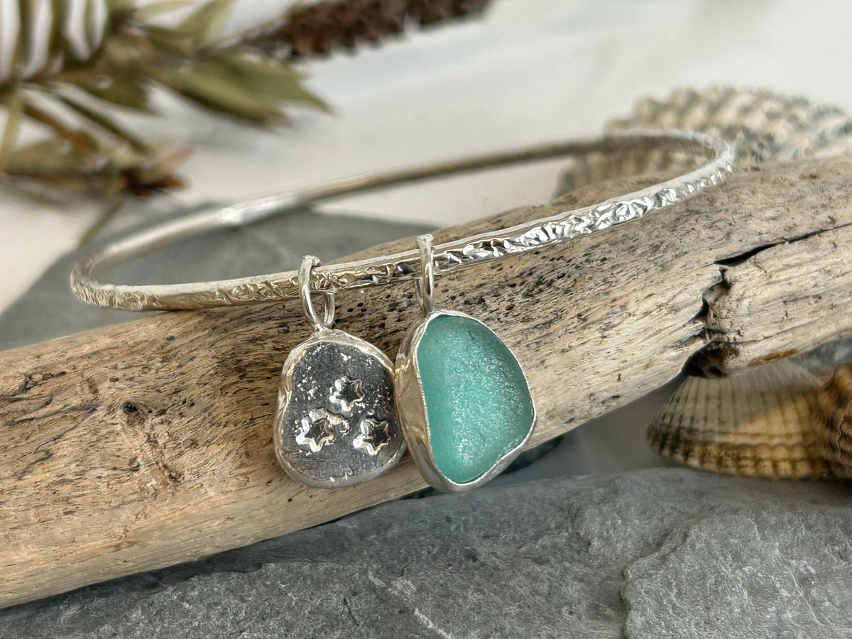 Seaglass silver bangle workshop - St Austell - \u00a3100pp