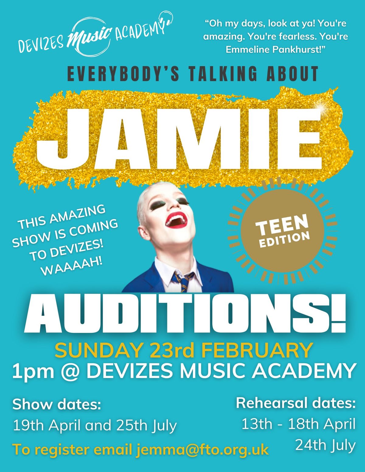 Everybody\u2019s Talking About Jamie Auditions!