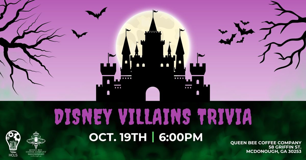 Disney Villains Trivia at Queen Bee Coffee Co.