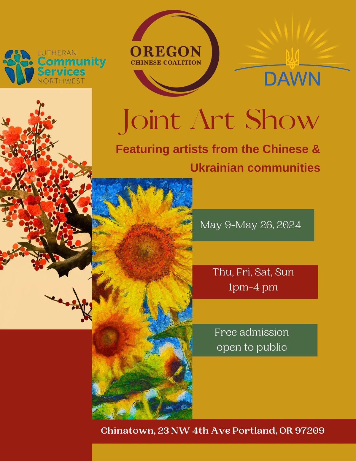 Joint Community Art Show featuring Chinese & Ukrainian artists