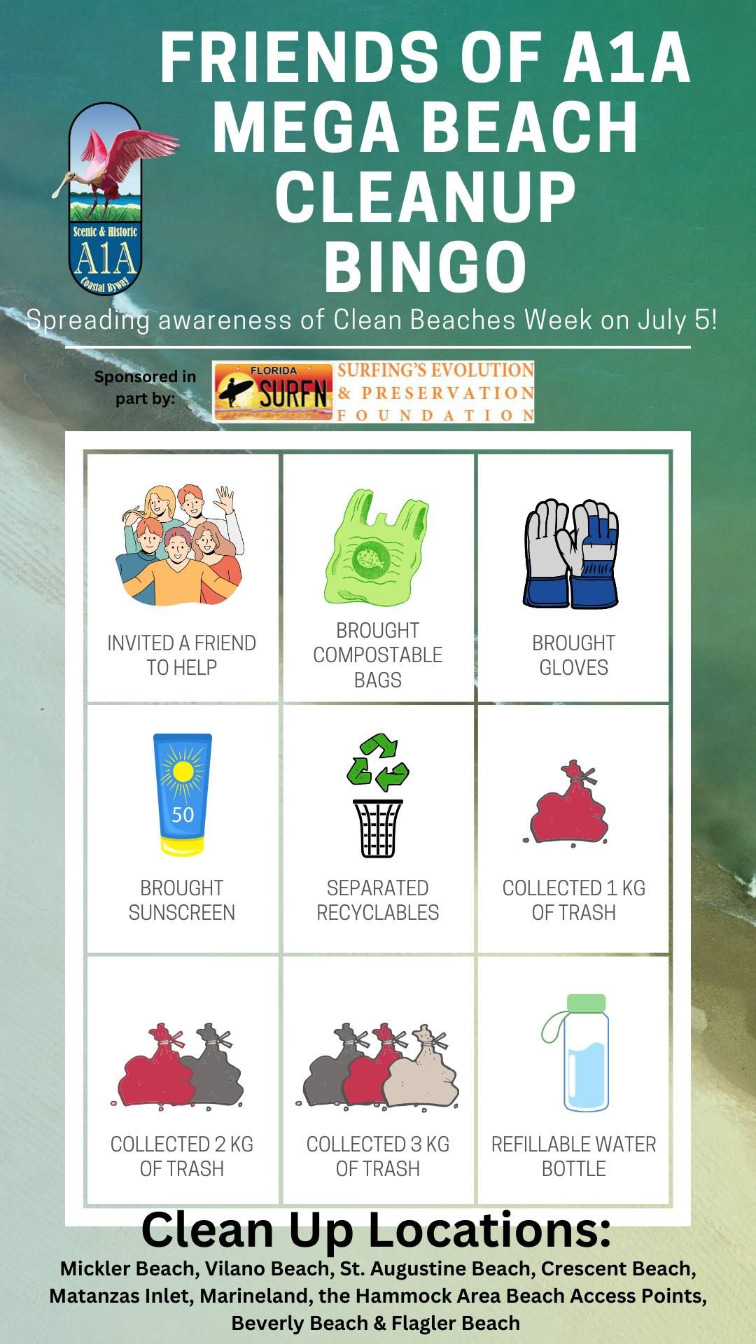 A1A Mega Beach Cleanup - Clean Beaches Week 