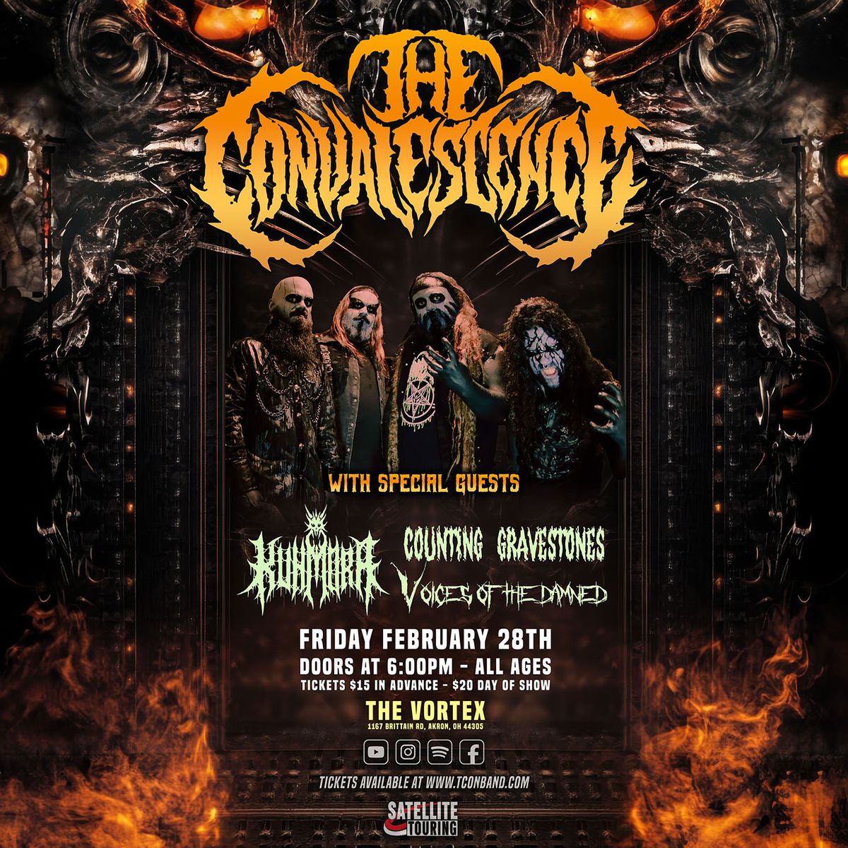 The Convalescence w\/Kuhmora, Counting Gravestones, & More at The Vortex 2\/28