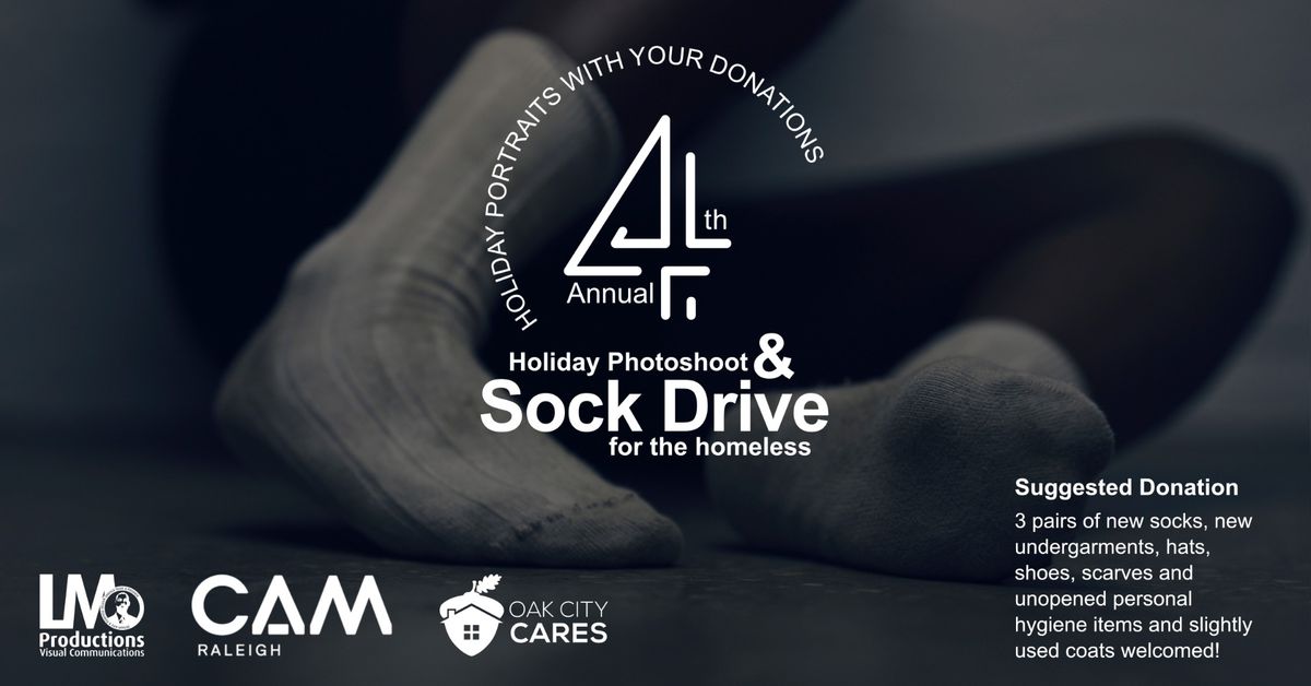 4th ANNUAL SOCK DRIVE FOR THE HOMELESS & HOLIDAY PHOTOSHOOT