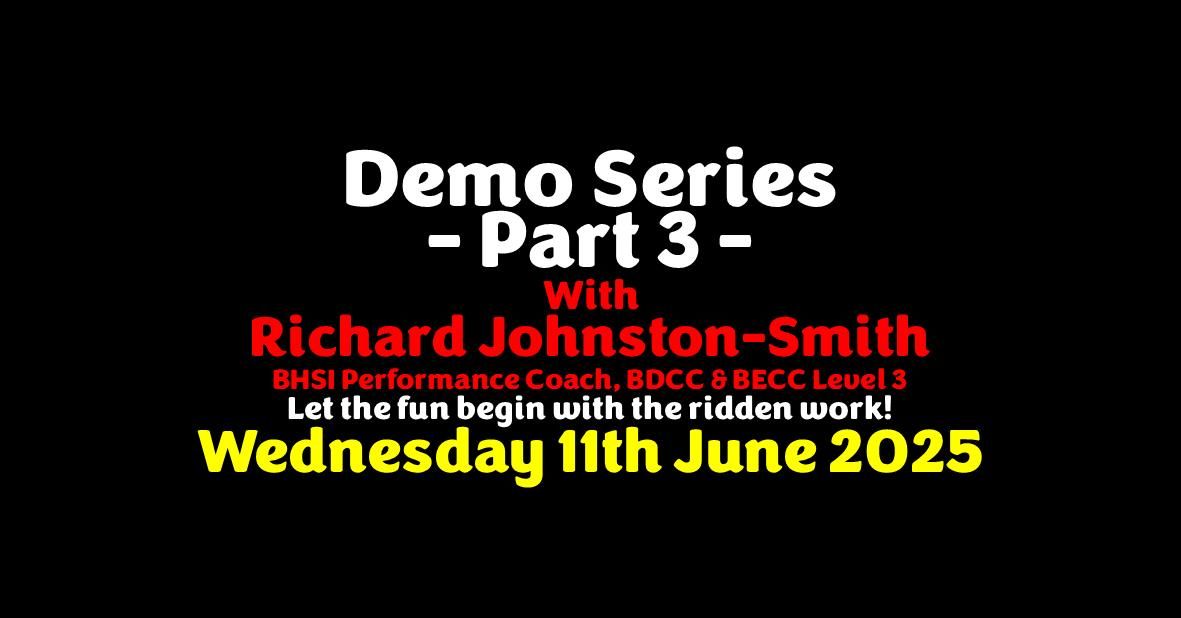 Demo with Richard Johnston-Smith - Let the fun begin with the ridden work!