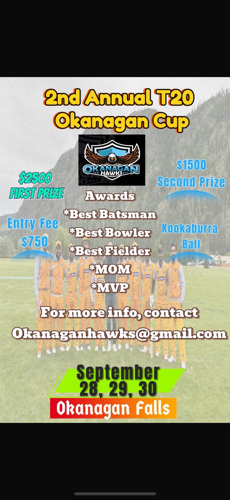 2nd Annual T20 Okanagan Cup