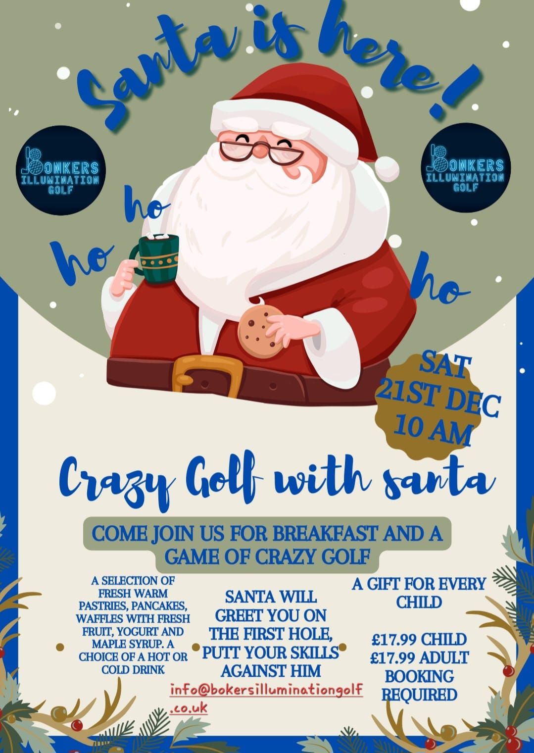 Crazy golf with Santa