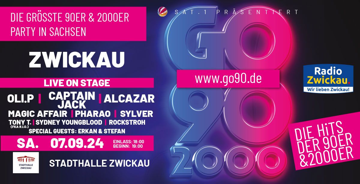 GO 90-2000 - Die gr\u00f6\u00dfte 90er \/ 2000er Party in Sachsen