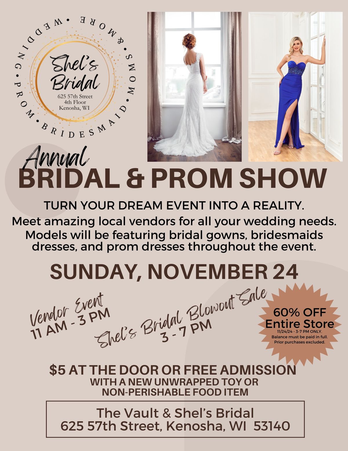 Shel\u2019s Bridal Prom and Bridal Show 