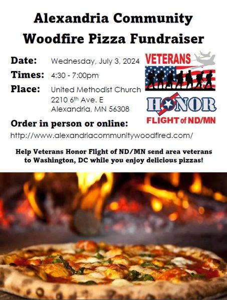 Woodfire Pizza Fundraiser in Alexandria, MN