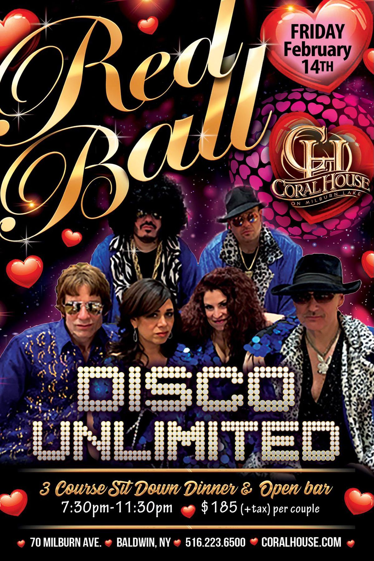 Valentine's Day Dinner and Dance with Disco Unlimited at The Coral House