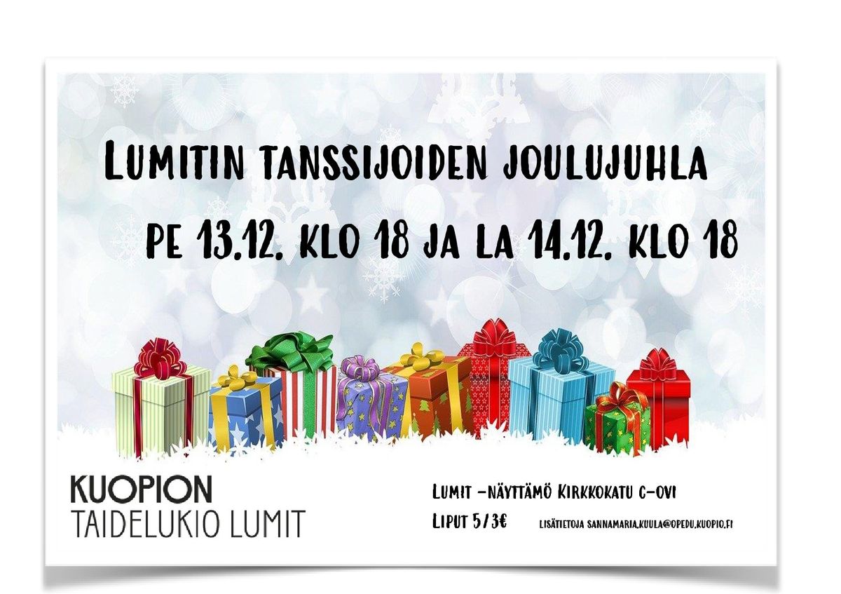 Lumitin tanssijoiden joulujuhla