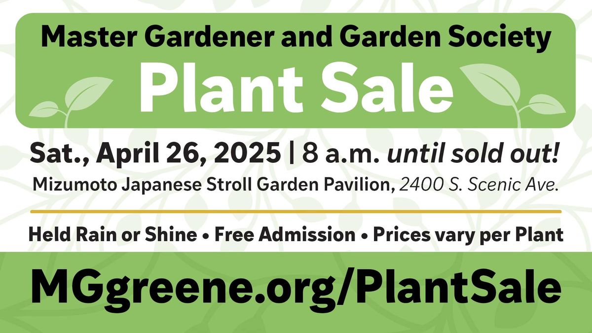 Master Gardener Plant Sale 2025 \ud83e\udeb4 Greene County, MO.